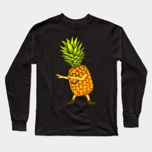 Pineapple dabbing pineapple lover cute pineapple Long Sleeve T-Shirt